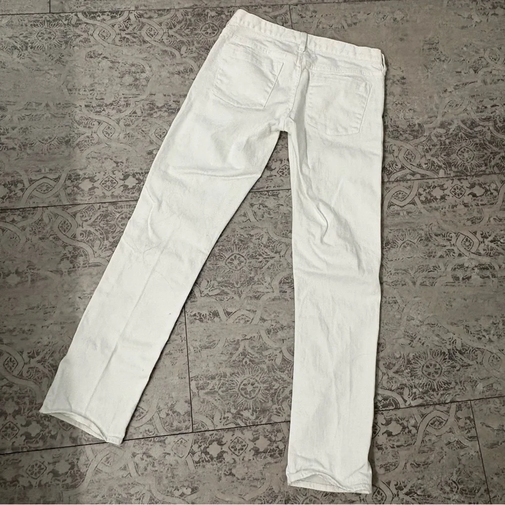 J.Crew White Denim Stretch Jean Straight Leg SZ 28 (6) S